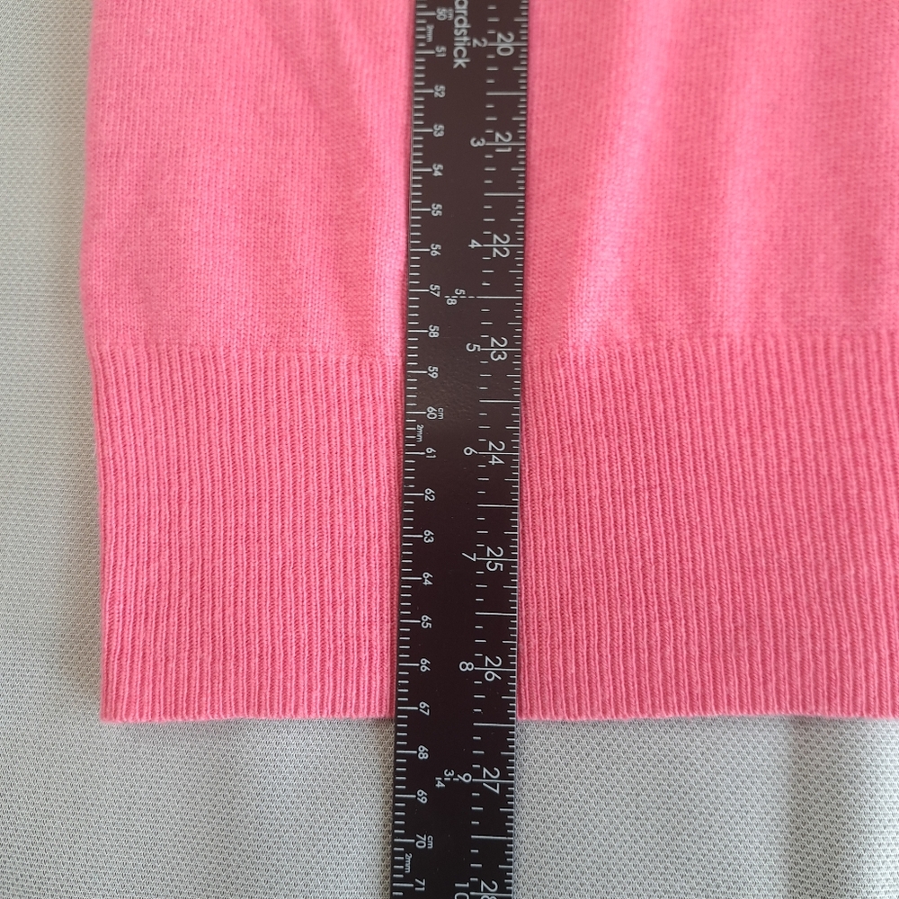 J.Crew Factory Women's‎ V-neck Pink Sweater Size Medium Merino Wool Viscose - Picture 10 of 16